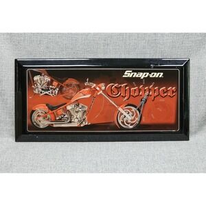 Snap-on Chopper Motorcycle Red Wall Clock Jebco Garage Man Cave Advertising USA